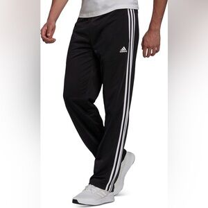 Adidas Men's Essential 3-Stripe Track Pants Black White Large